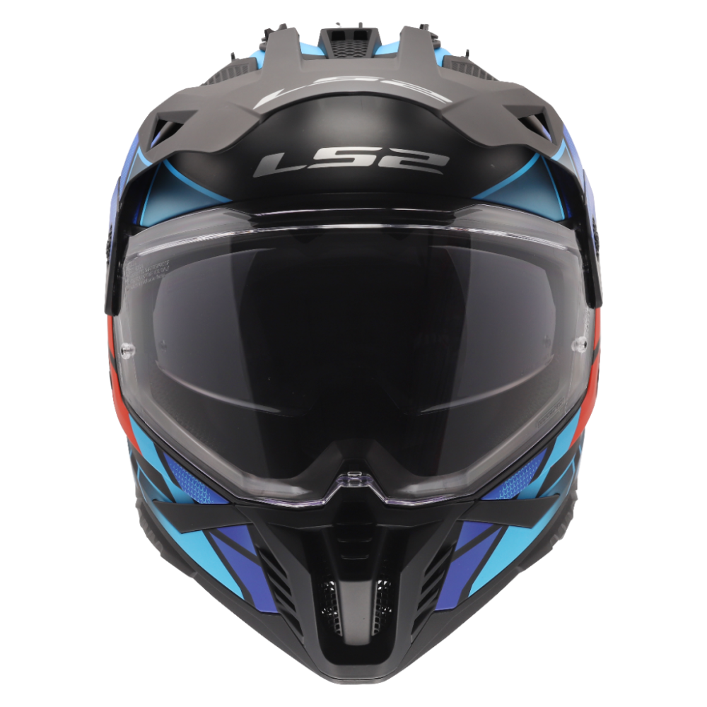 Cască Moto Adventure LS2 MX702 Pioneer II Block Black Red Blue ECE 22.06 [4]