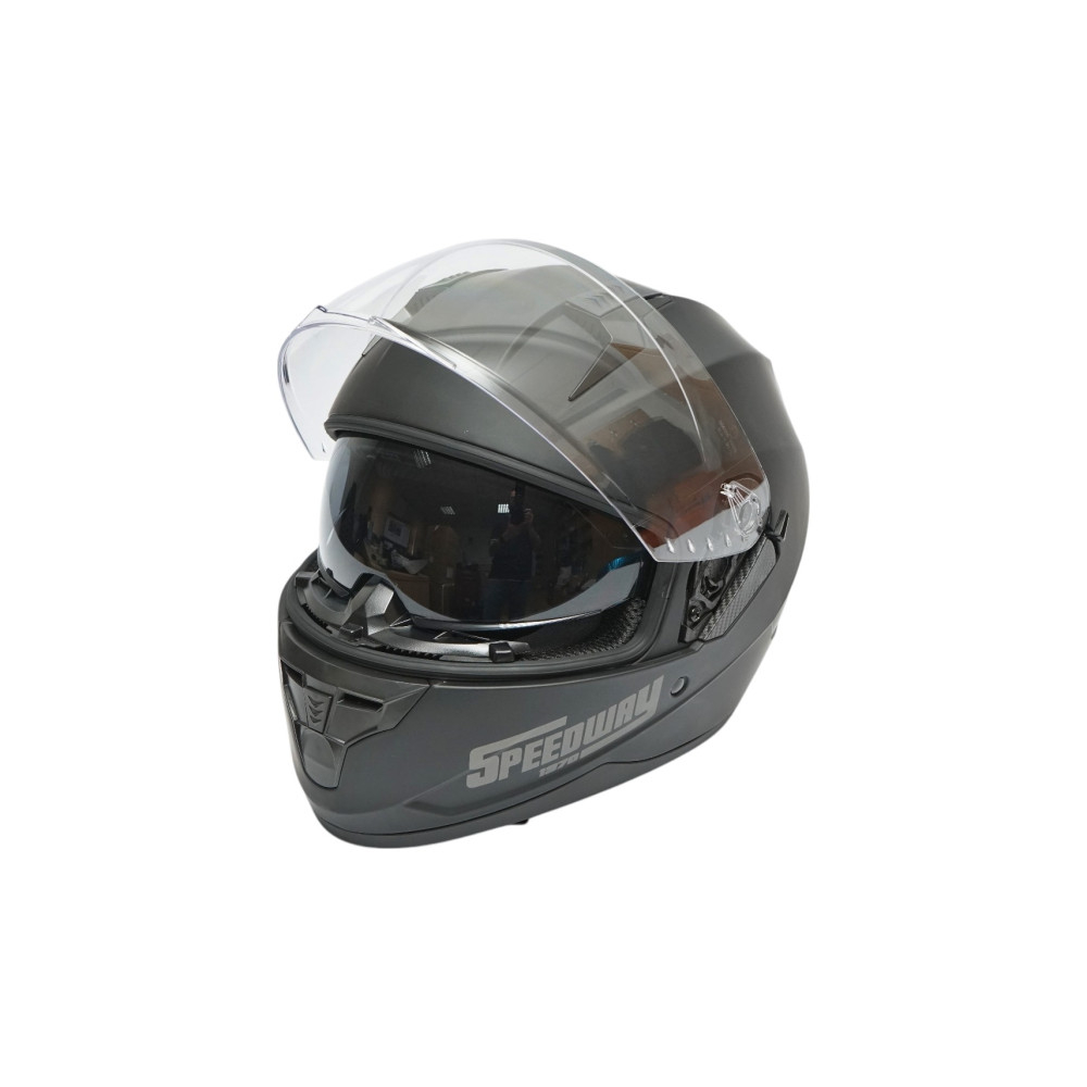 Casca Moto Integrala Negru Mat XL cu Viziera si Ochelari de Soare Integrati [8]