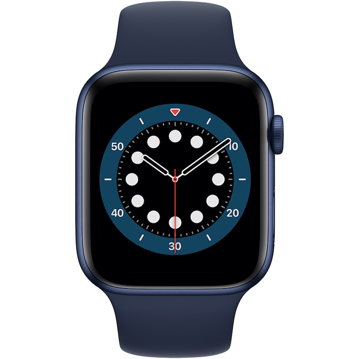 Ceas Apple Watch Series 6 44mm, Blue , Alu Blk, Deep Navy Sport Band, smartwatch [2]