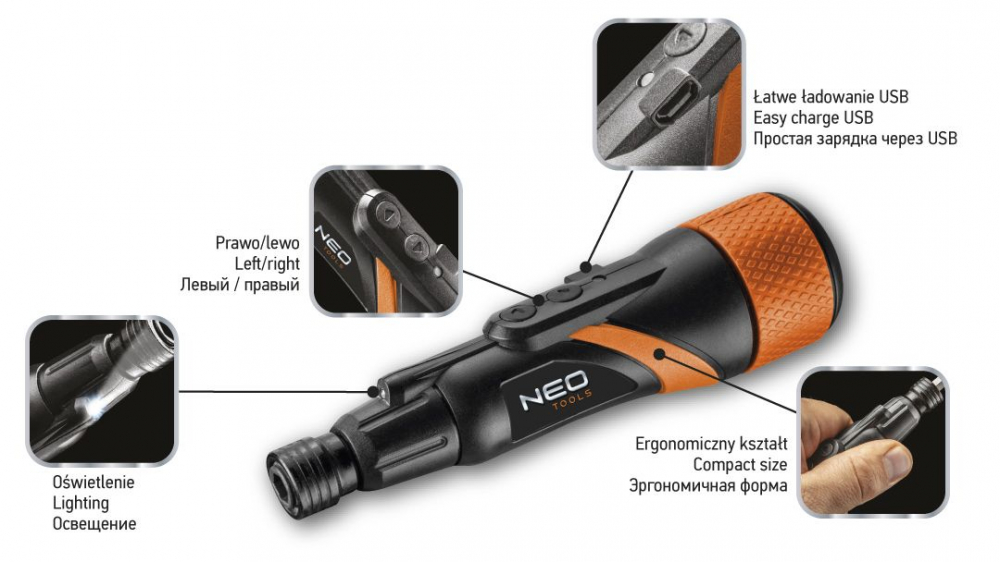 Surubelnita electrica cu acumulator 3.6V,Li-Ion, micro-USB+set biti [5]
