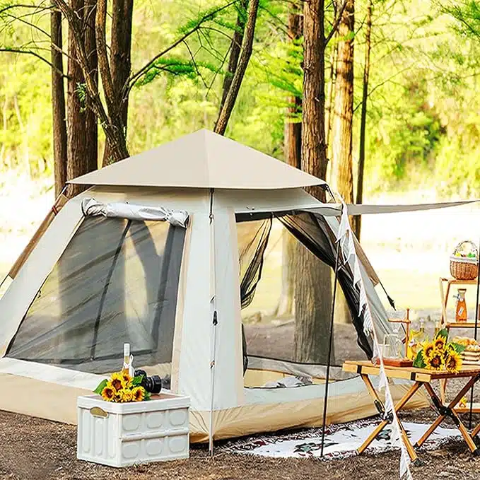 Cort camping 4 persoane impermeabil 200x200 cm [3]