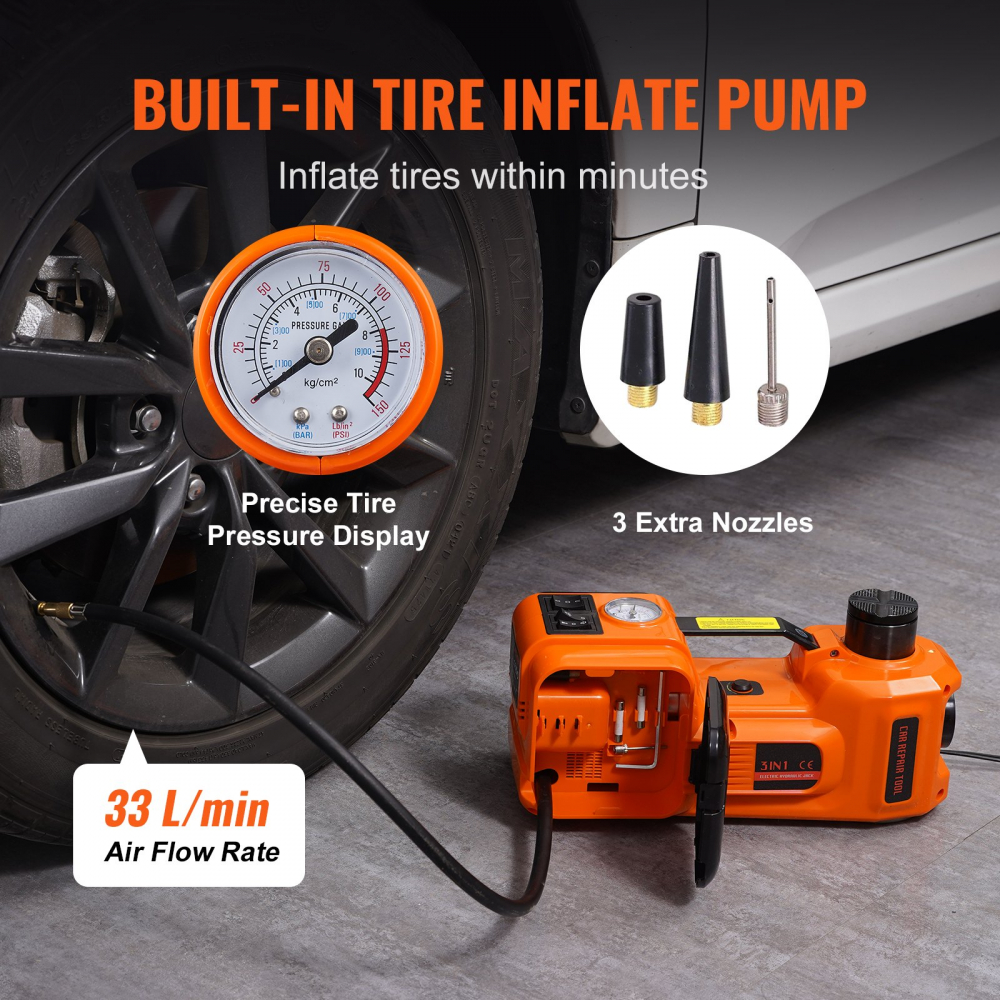 Cric electric cu compresor si Lanterna 5 Tone, ATV / SSV, din Aluminiu 5 Tone,  Cric atelier , Maverick, rzr, Offroad [6]