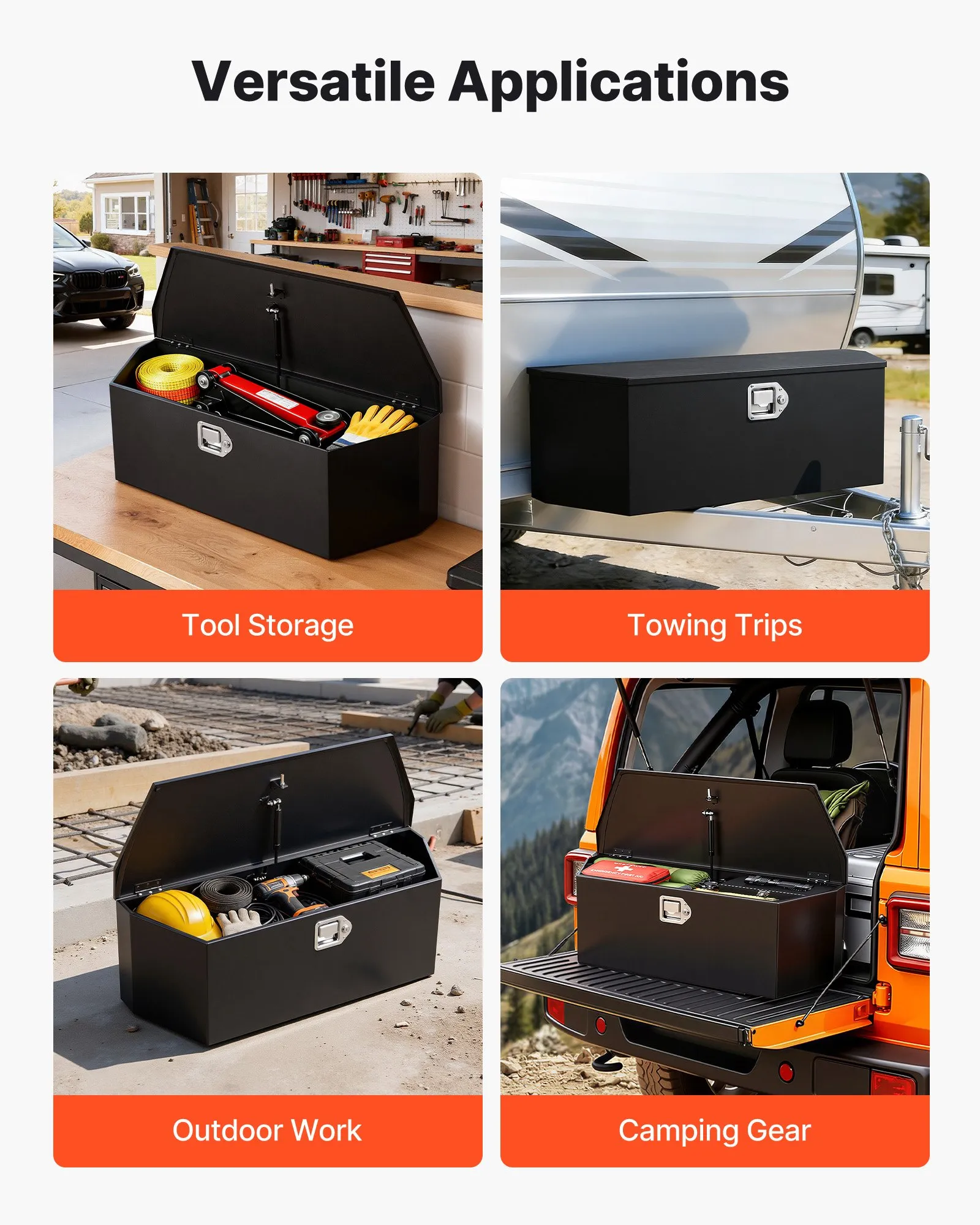 Cutie Scule pentru Remorcă și Benă Pickup 914x314x305 mm Metalică cu Încuietoare | Moka GSM [2]