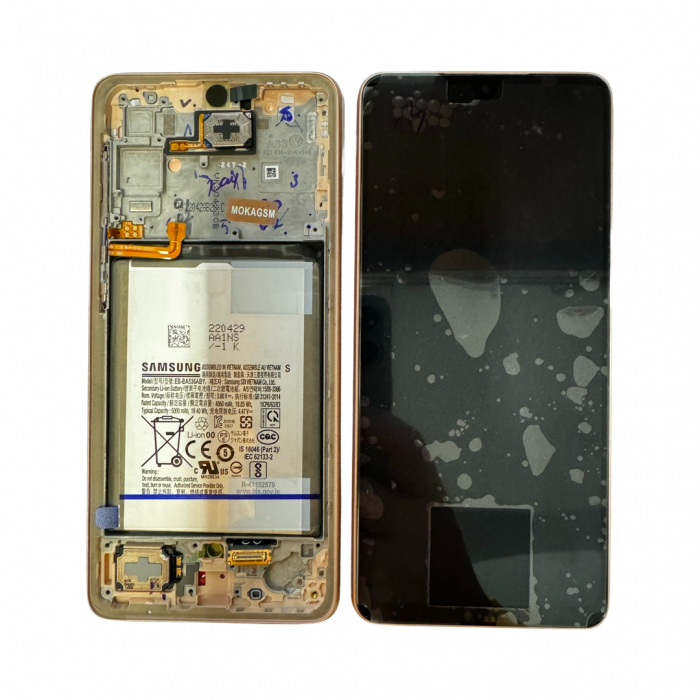 Display Samsung Galaxy A33 5g cu Rama si ACUMULATOR  Peach [1]