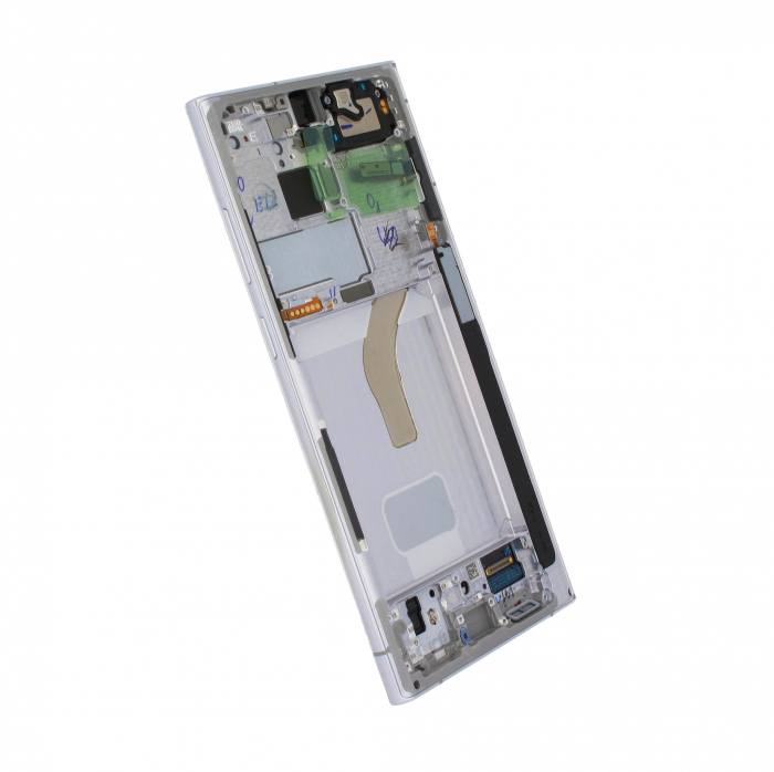Display Samsung Galaxy S22 Ultra S908 cu rama silver , White [2]