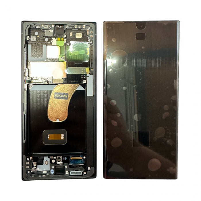 Display Samsung Galaxy S23 Ultra cu rama , Gray (Negru Mat) [3]