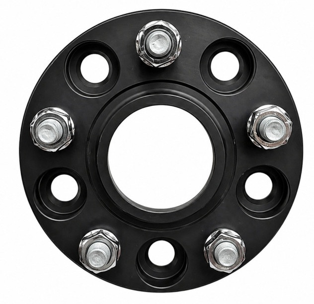Distantier Janta Auto 30mm 5x114.3, 66.1–66.1, Prindere Dubla M12x1.25, Aluminiu Forjat, Negru - Copie [2]