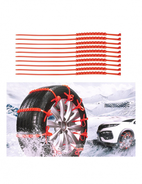 Fasete antiderapante Universale pentru Anvelope 93 cm set 10 bucati, lant roti iarna [2]