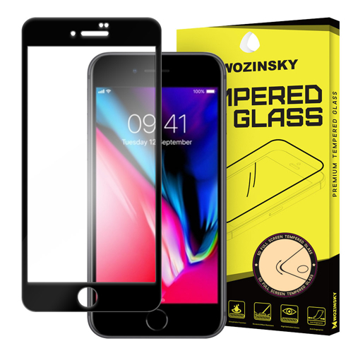 2 bucati Folie Sticla 5D Full Glue iPhone 7 iPhone 8, SE 2020 Neagra WOZINSKY [4]