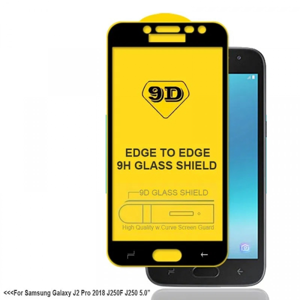 Folie Sticla 9D Full Glue Samsung J2 2018 J250 Negru [1]