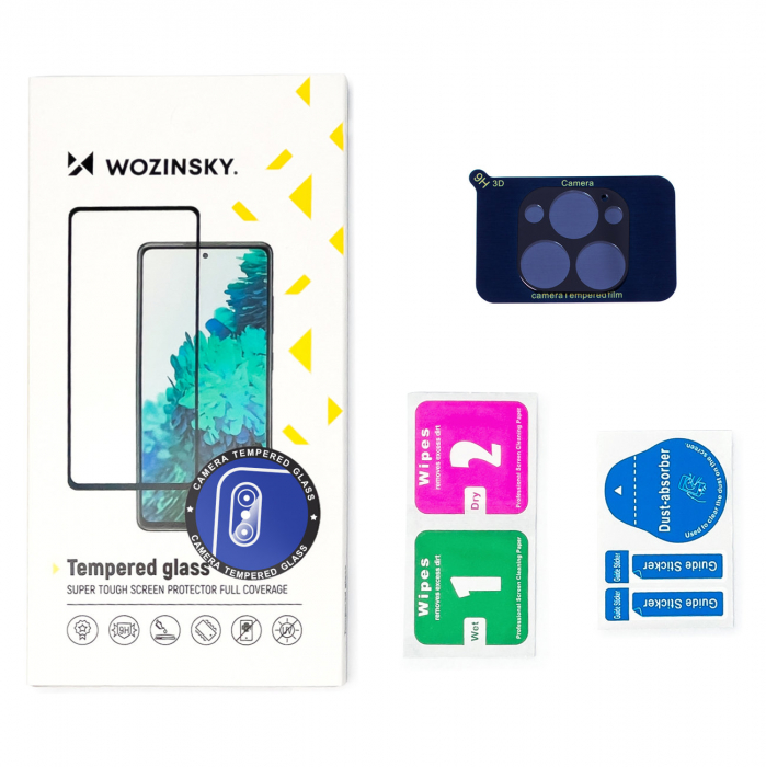 Folie protectie camera iPhone 15 Pro Max , 9h full glue  HQ [4]