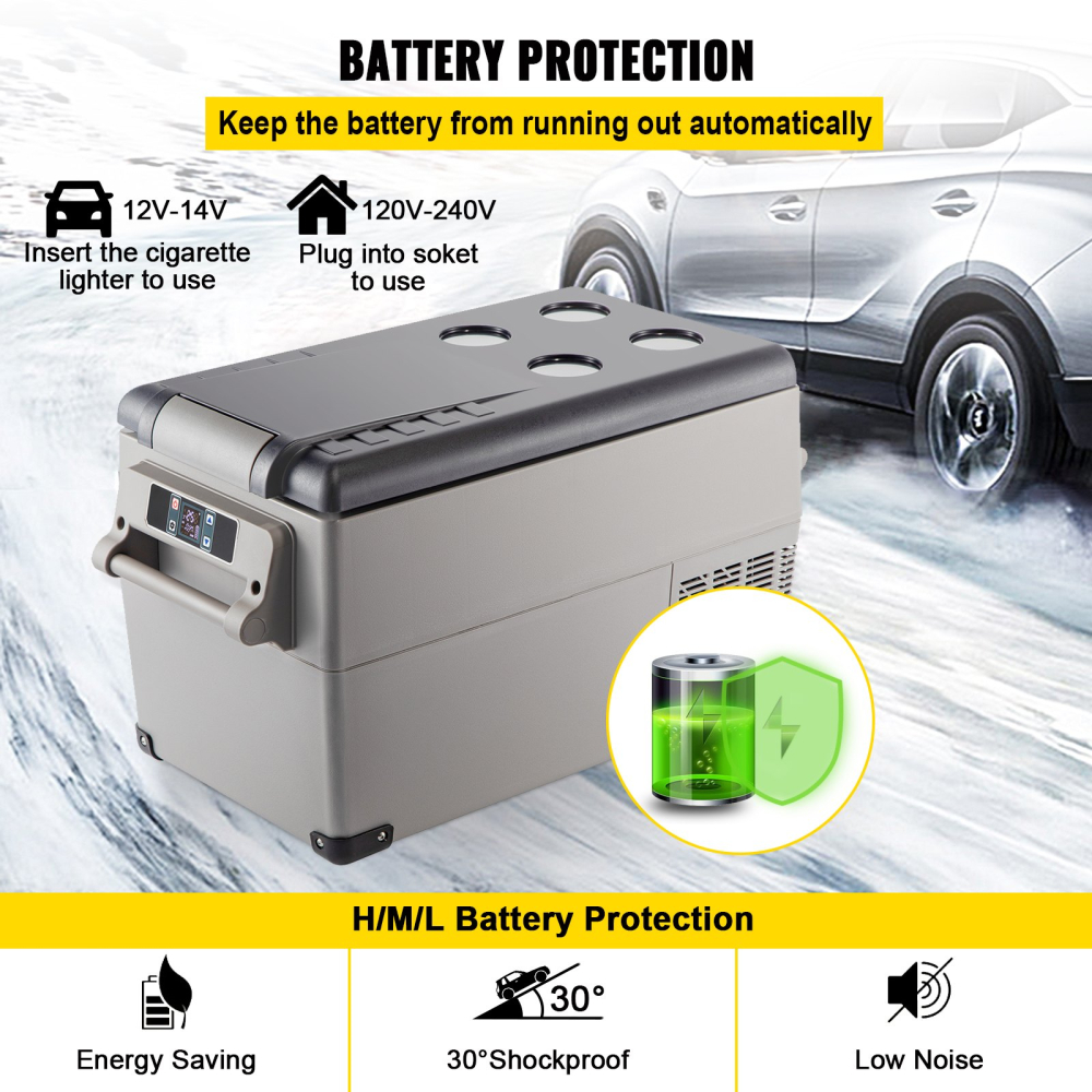 Frigider auto cu compresor 35L portabil 12V 24V pentru TIR camion camping și autorulotă [5]