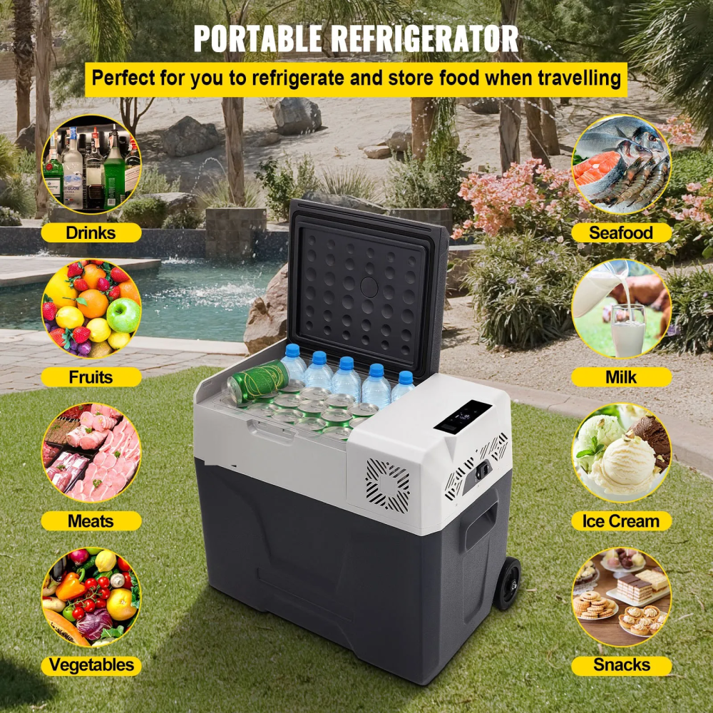 Frigider Auto Portabil 50L cu Compresor 12V 24V 230V Camping ATV UTV [5]