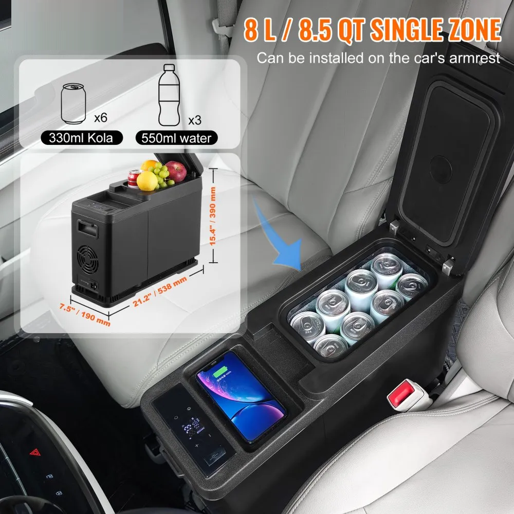 Frigider auto portabil cu compresor 8L 12V 24V 230V congelare -20°C Bluetooth [2]