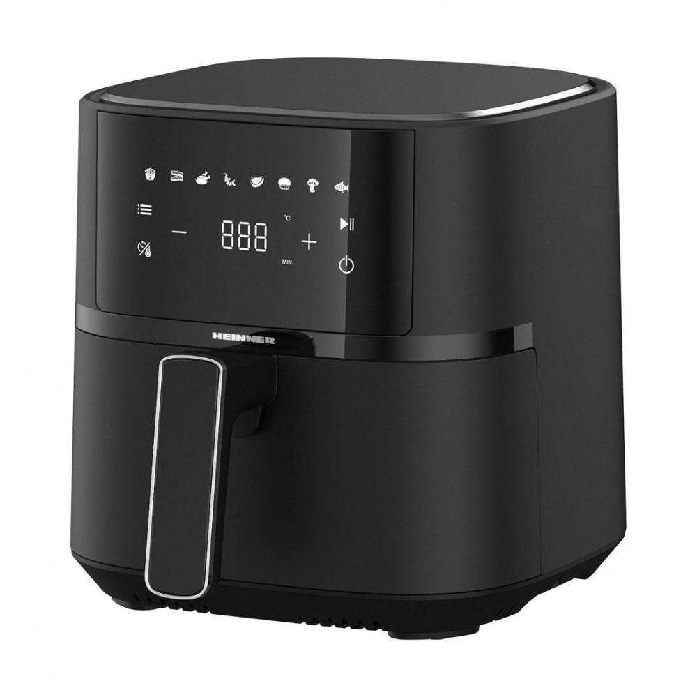 Friteuza cu aer cald Heinner HAF-B4BK1500, 1500w, capacitate cos 4l, termostat reglabil 80-200 grade display digital, Negru [1]