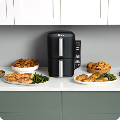 Airfryer Double Stack SL300, 2470W, 7.6L, 6 funcții de gătit, negru Ninja [3]