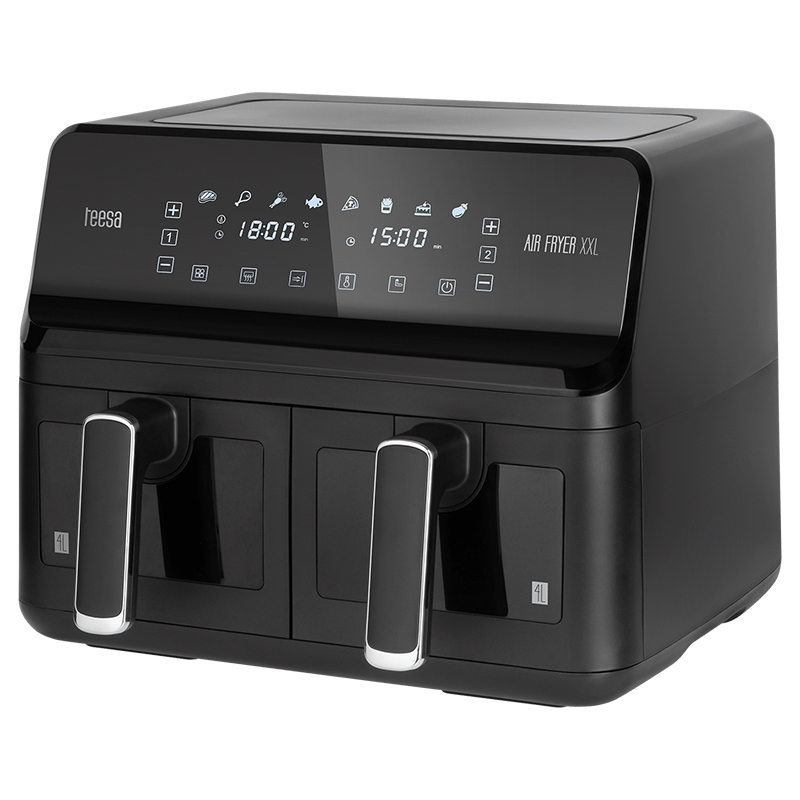 Friteuză cu aer cald dublă Teesa Air Fryer Dual Pot XXL 8L 2700W [2]