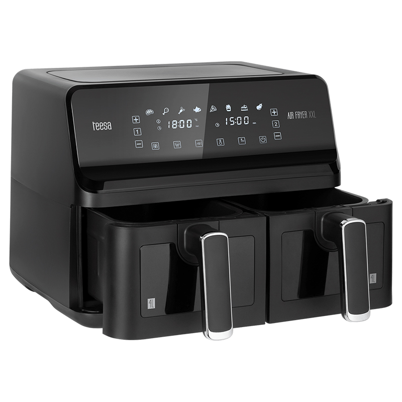 Friteuză cu aer cald dublă Teesa Air Fryer Dual Pot XXL 8L 2700W [3]