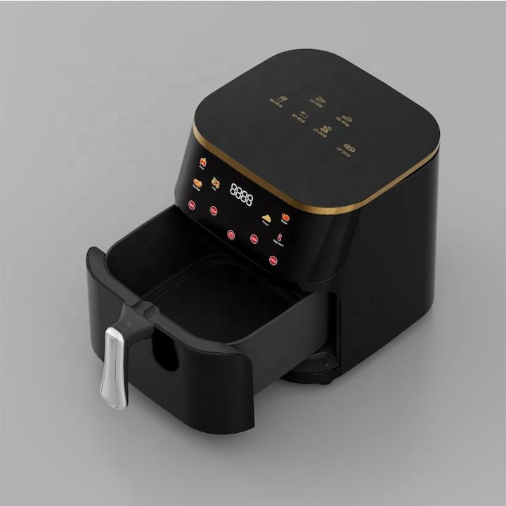 Friteuza cu aer cald 10L, XXL Digital Air Fryer, Gatire fara ulei, 2400 W, 6 programe presetate, Afisaj digital, Negru [4]