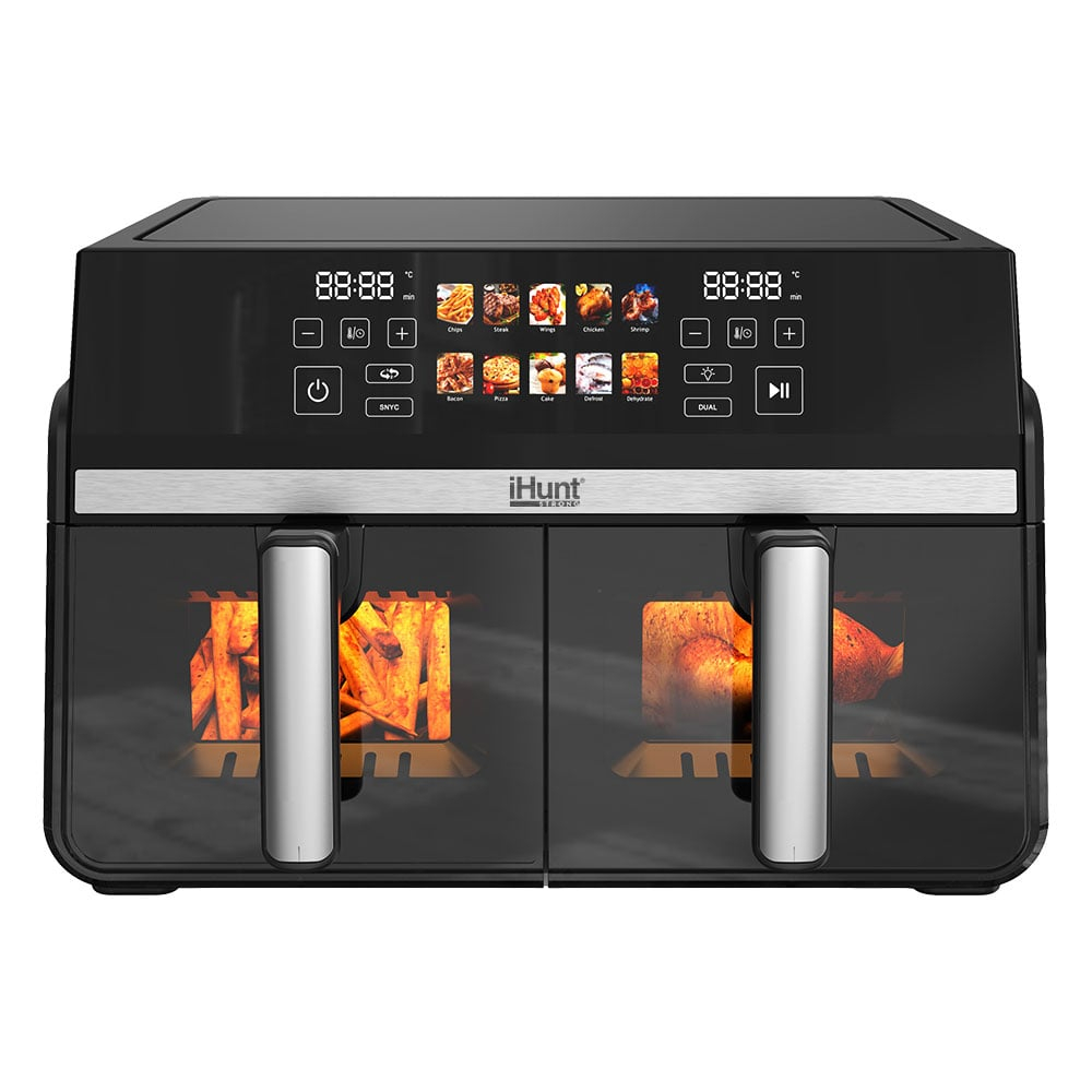 iHunt Bro Dual Air Fryer 10L (5L+5L) model 2026 – friteuză cu aer cald și ecran LED touch [5]