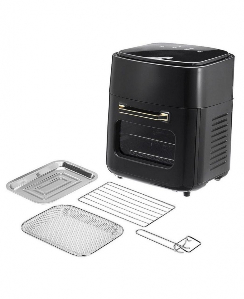 Friteuza digitala cu aer cald SELANI 15 L, Air Fryer Optiune Sanatoasa-fara ulei, Puternica 1400W, Incapatoare 37 x 37 x 29 cm, Negru [2]
