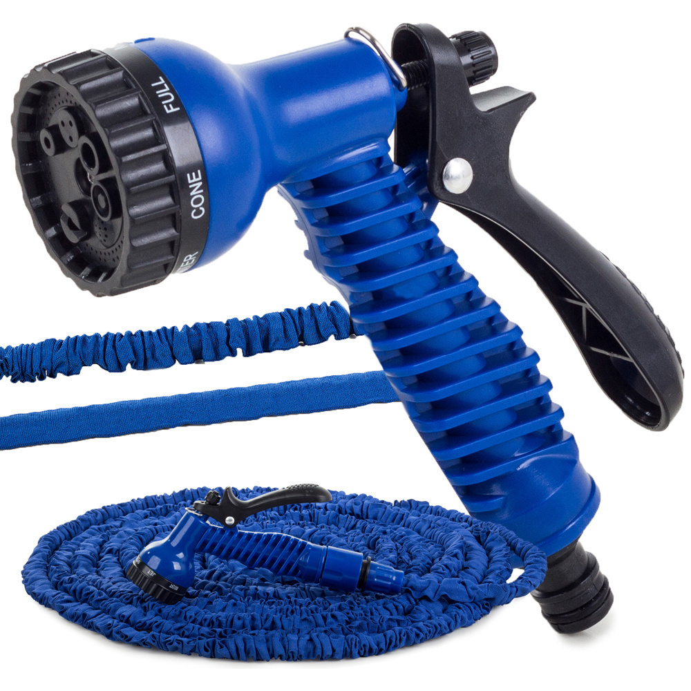 Furtun de grădină 60metri Auto extensibil, cuplaje extensibile cârlig pistol, furtun extensibil, blue [1]