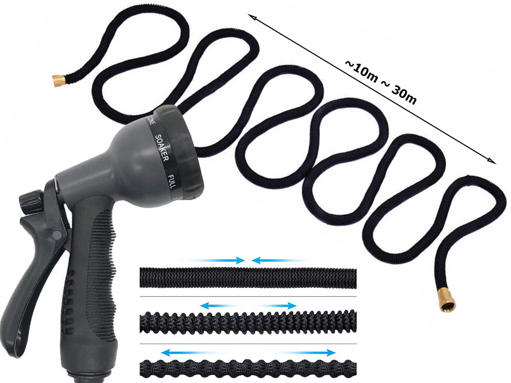 Furtun de grădină 15m Auto extensibil, cuplaje extensibile cârlig pistol [5]