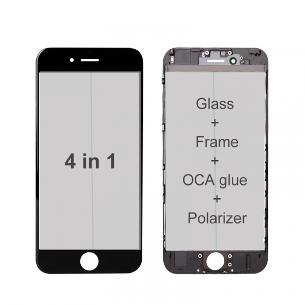 Sticla Geam cu rama Oca si polarizator pentru Iphone 6 Plus Negru [1]