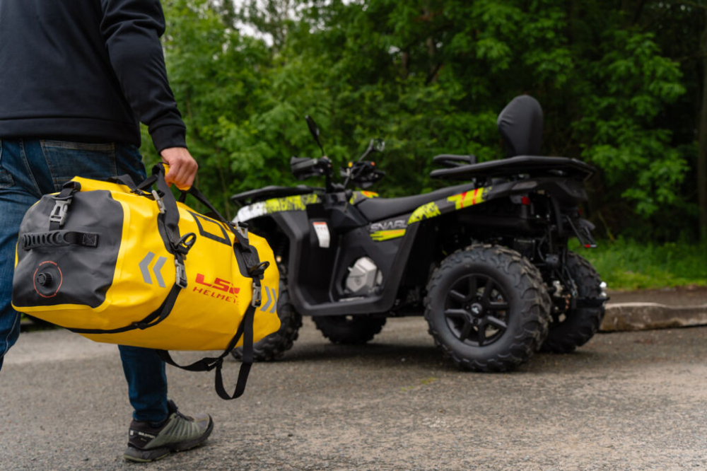 Geantă moto ATV impermeabilă 65L PVC waterproof galbenă [5]