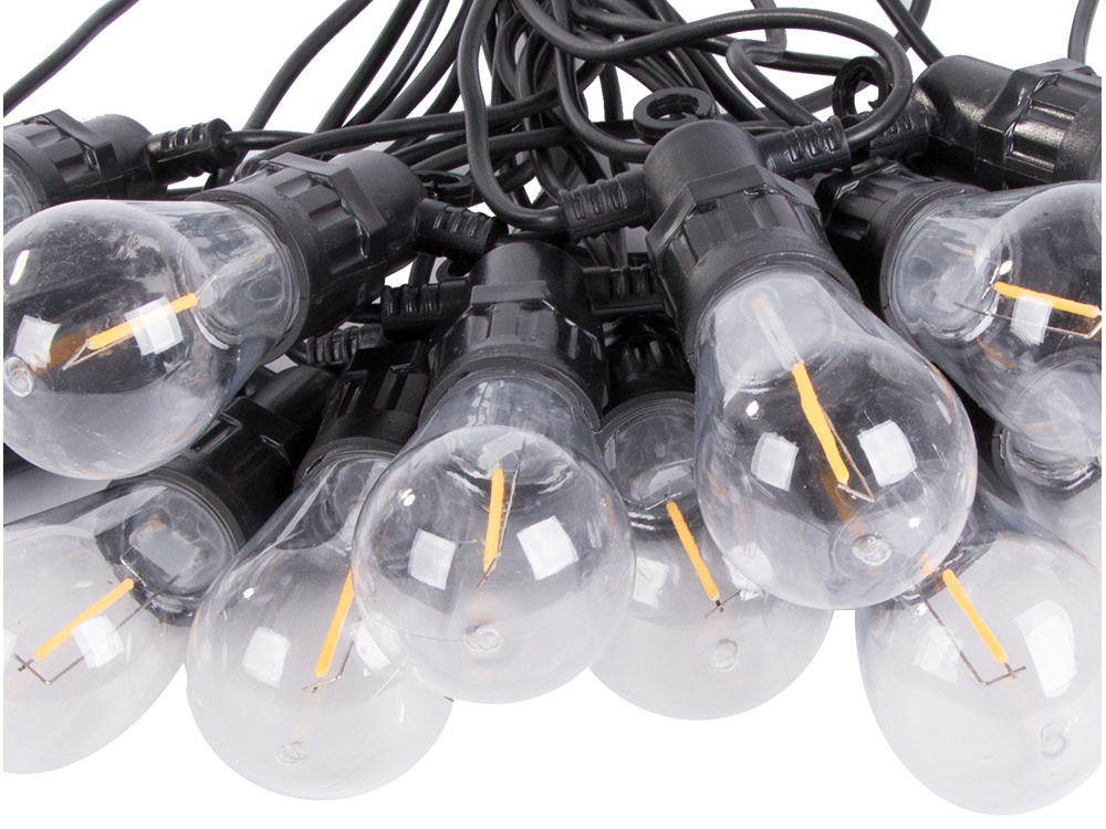 Ghirlanda 20 metri cu 20 becuri, cablu 6m, 220V IP44, iluminare terasa, gradina [3]