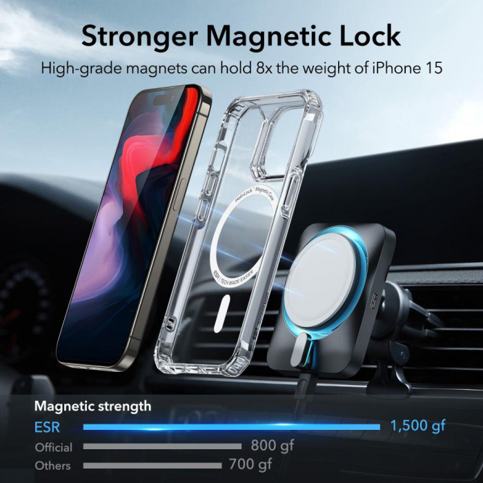 Husa iPhone 15 Pro Max ESR AIR ARMOR HALOLOCK MAGSAFE [5]