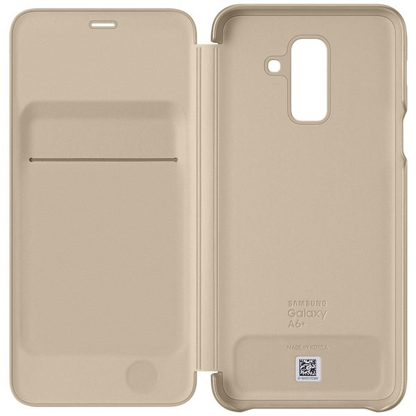 Husa Samsung Wallet Cover pentru Samsung A6 Plus 2018 A605, Gold [4]