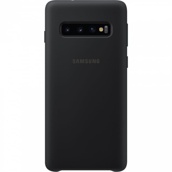 Husa spate Silicone Cover Flexible Gel pentru Samsung Galaxy S10, neagra [1]
