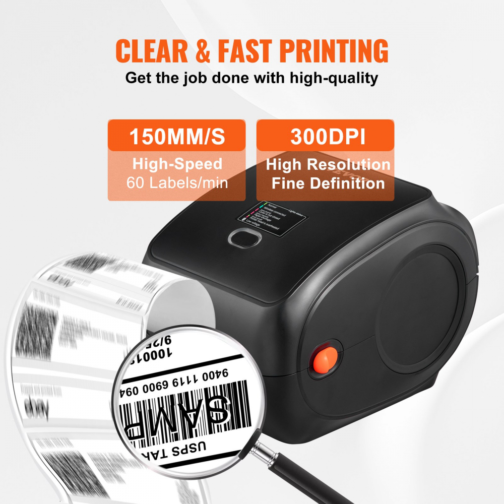 Imprimanta termica etichete, awb-uri, 4x6 300DPI USB/Bluetooth for Amazon eBay Etsy UPS [6]