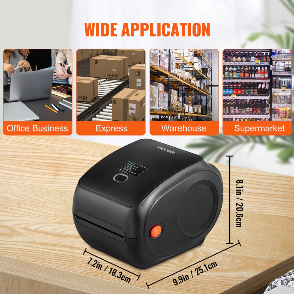 Imprimanta termica etichete, awb-uri, 4x6 300DPI USB/Bluetooth for Amazon eBay Etsy UPS [3]