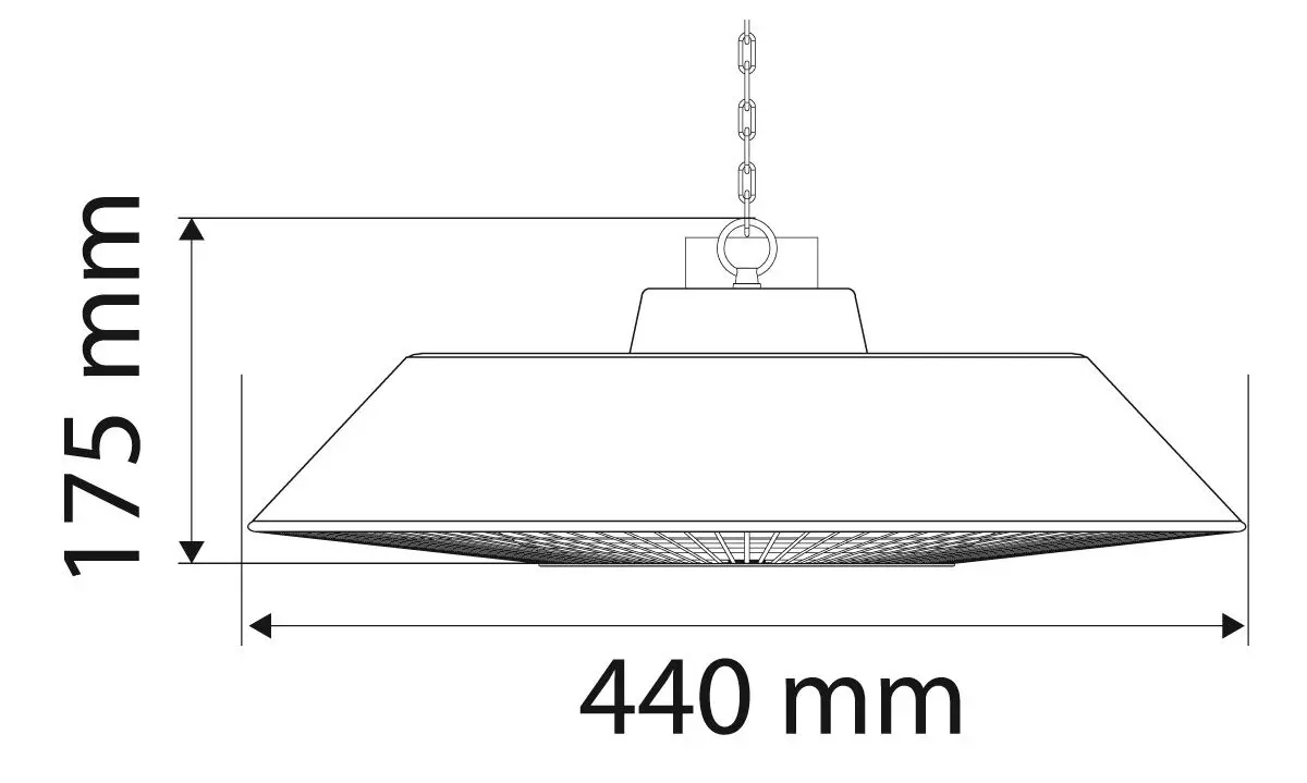 Incalzitor cu montare pe tavan 1500W, Fara telecomanda, IP44, lampa cu halogen / Incalzitor terasa  Horeca [2]