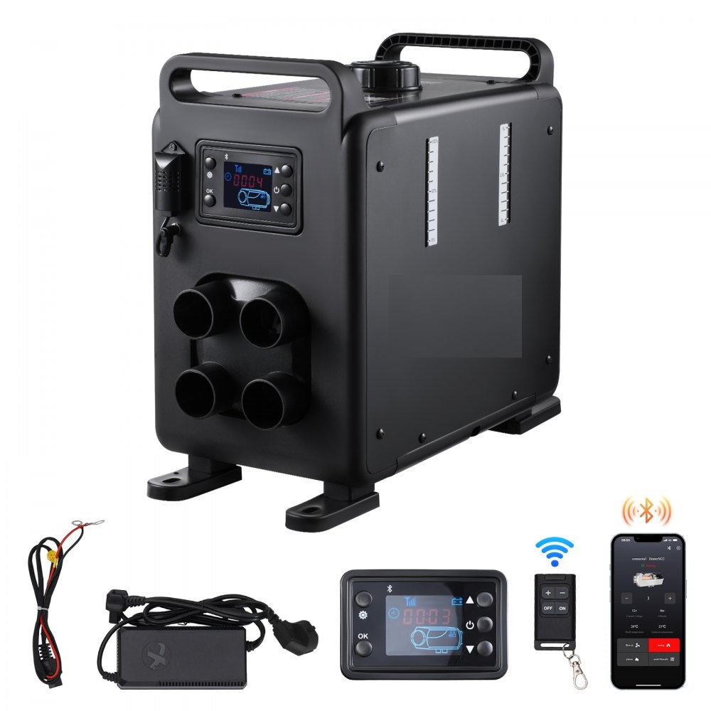 Incalzitor stationar, sirocou 12V, 220V ,Incalzitor aer pe motorina , 8KW,cu Telecomanda,Senzor CO2 cu alarma, Bluethoot 4 iesiri [1]
