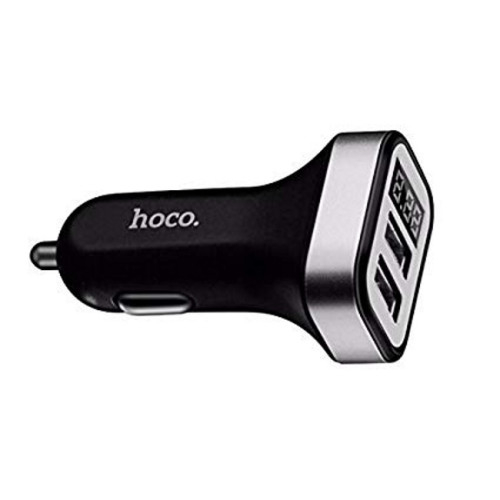 Incarcator auto Hoco cu Voltmetru, Dual USB, 3.1A, Negru [3]