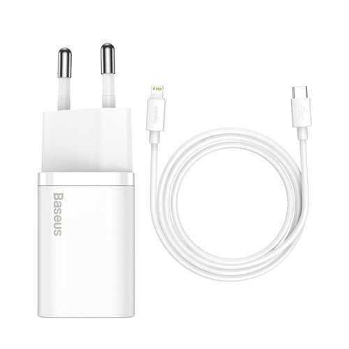 Incarcator iPhone Baseus Super Si 1C fast wall charger USB Type C 20 W Power Delivery + USB Type C - Lightning cable Incarcator iphone 14 [1]