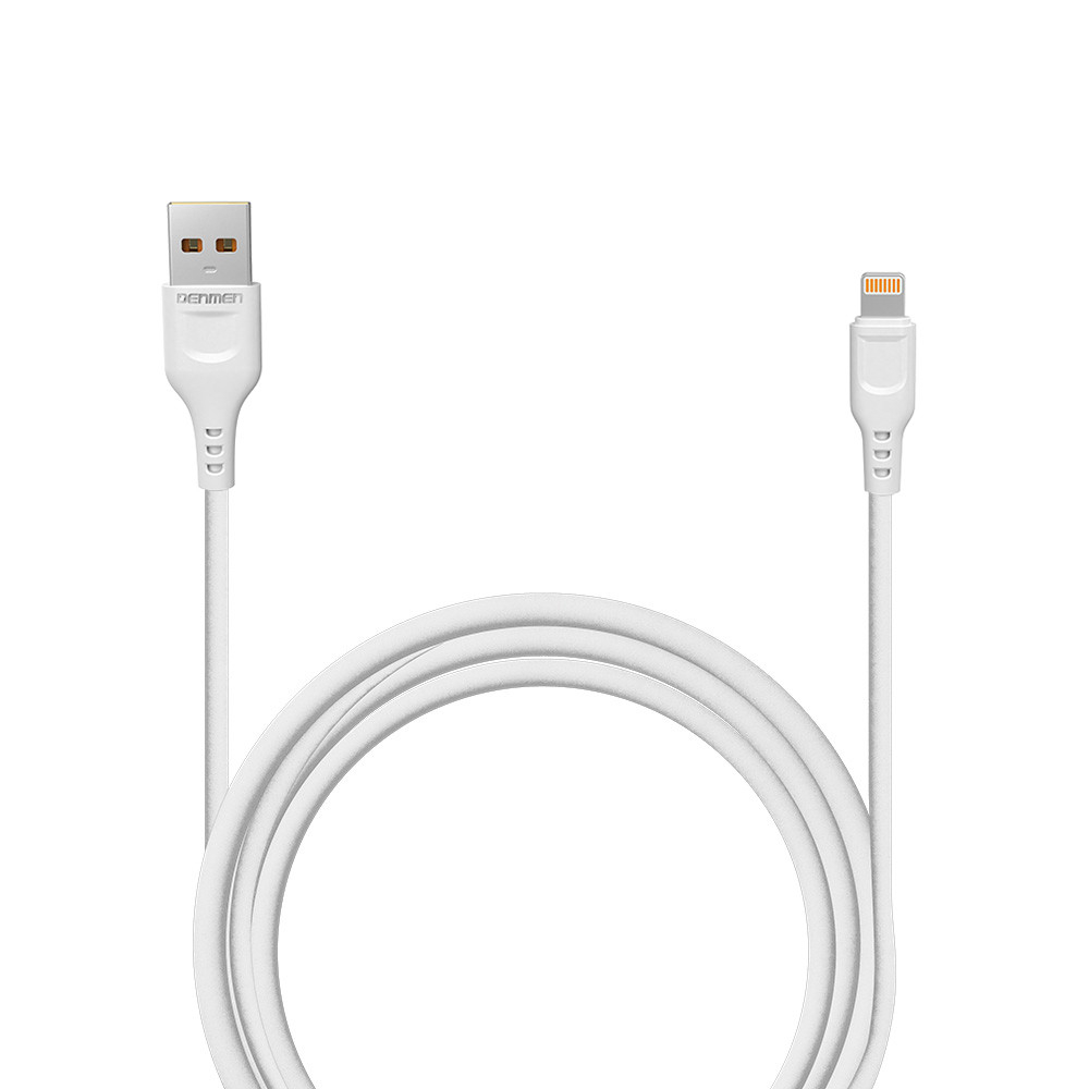 Încărcător Denmen 10W 2.1A cu cablu USB Lightning 1m alb pentru iPhone iPad AirPods [2]