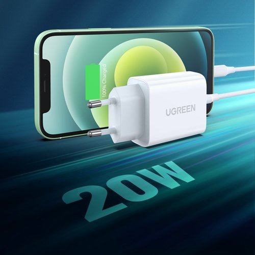 Incarcator retea Încărcător USB C Type C Ugreen USB charger Power Delivery 3.0 Quick Charge 4.0+ 20W 3A white [6]