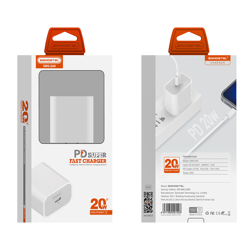 Incarcator Type C, 20W, PD QC, Somostel [1]