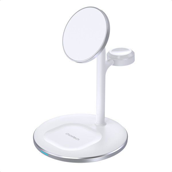 Incarcator Wireless iPhone MagSafe Statie incarcare , Choetech Induction Charger Stand for iPhone, Apple Watch, AirPods ALB [3]