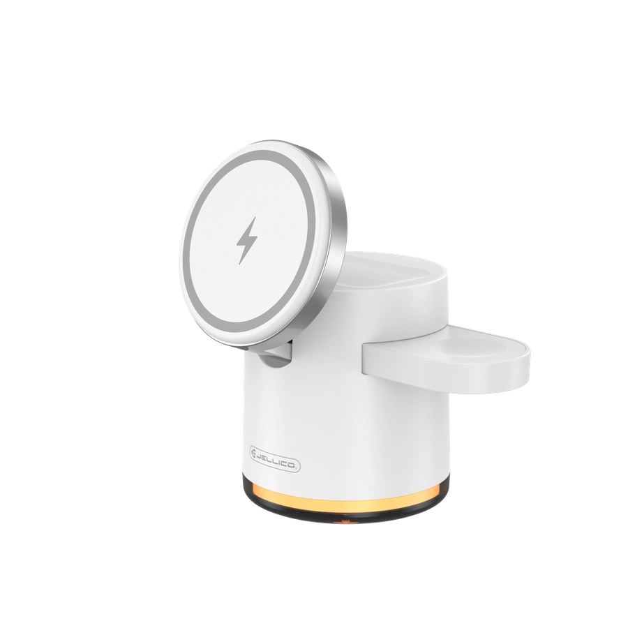 Incarcator Wireless iPhone MagSafe Statie incarcare ,3in1 W22 15W White,jellico [2]