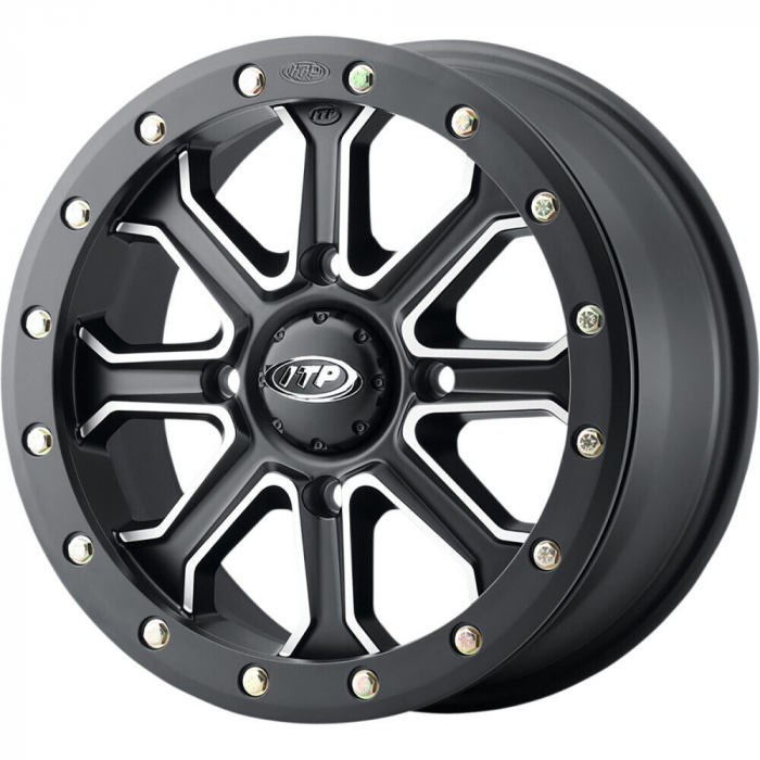 Set 4 buc Jante Polaris 4x156 R14 si R15 5+2 (+40mm) NEGRU MAT / Jante 4x136, jante polaris / [2]