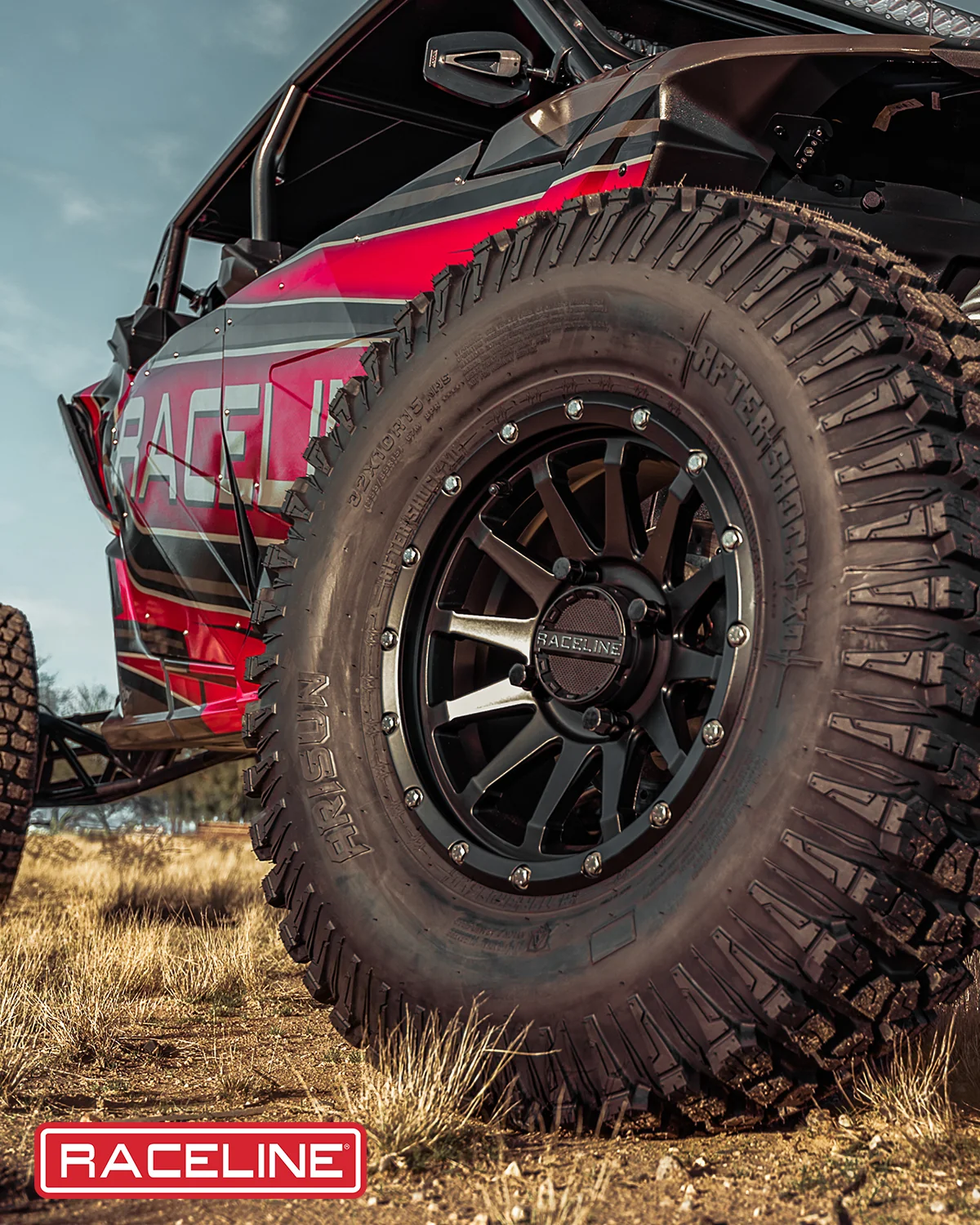Jantă Polaris Raceline Trophy 14x7 R14 4x156 +38mm Neagră ATV UTV [3]