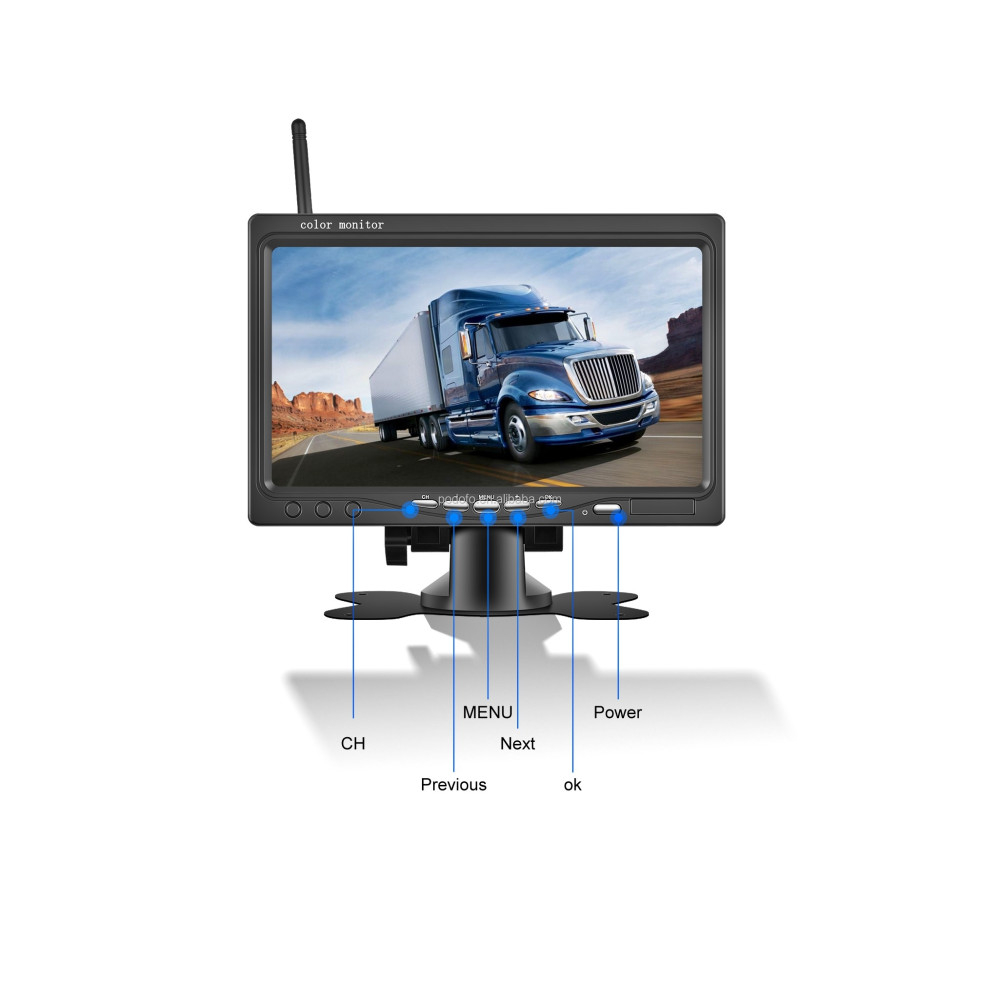 Kit Cameră Wireless Față și Spate 1080P cu Monitor 7 Inch pentru TIR și Utilaje [9]