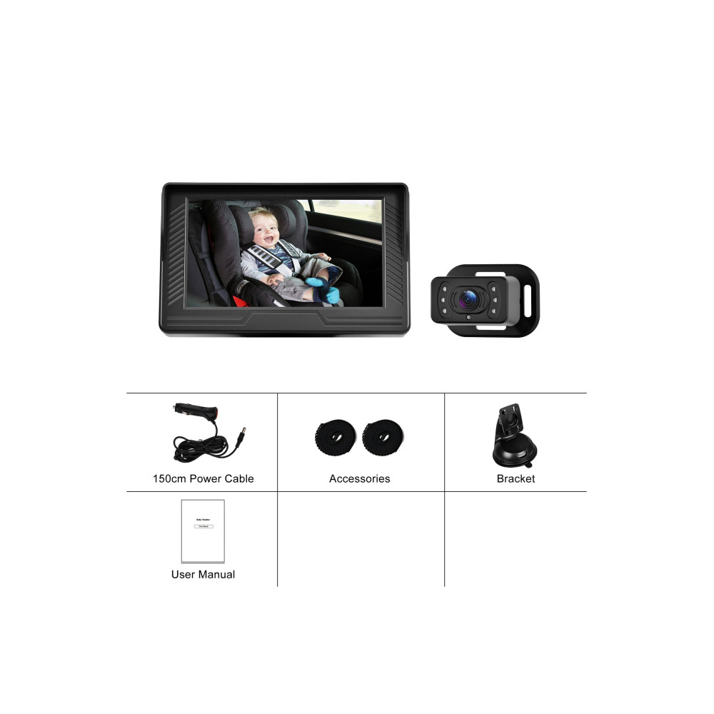 Kit Cameră Auto Bebeluși cu Monitor 4.3 Inch pentru Mașină [6]