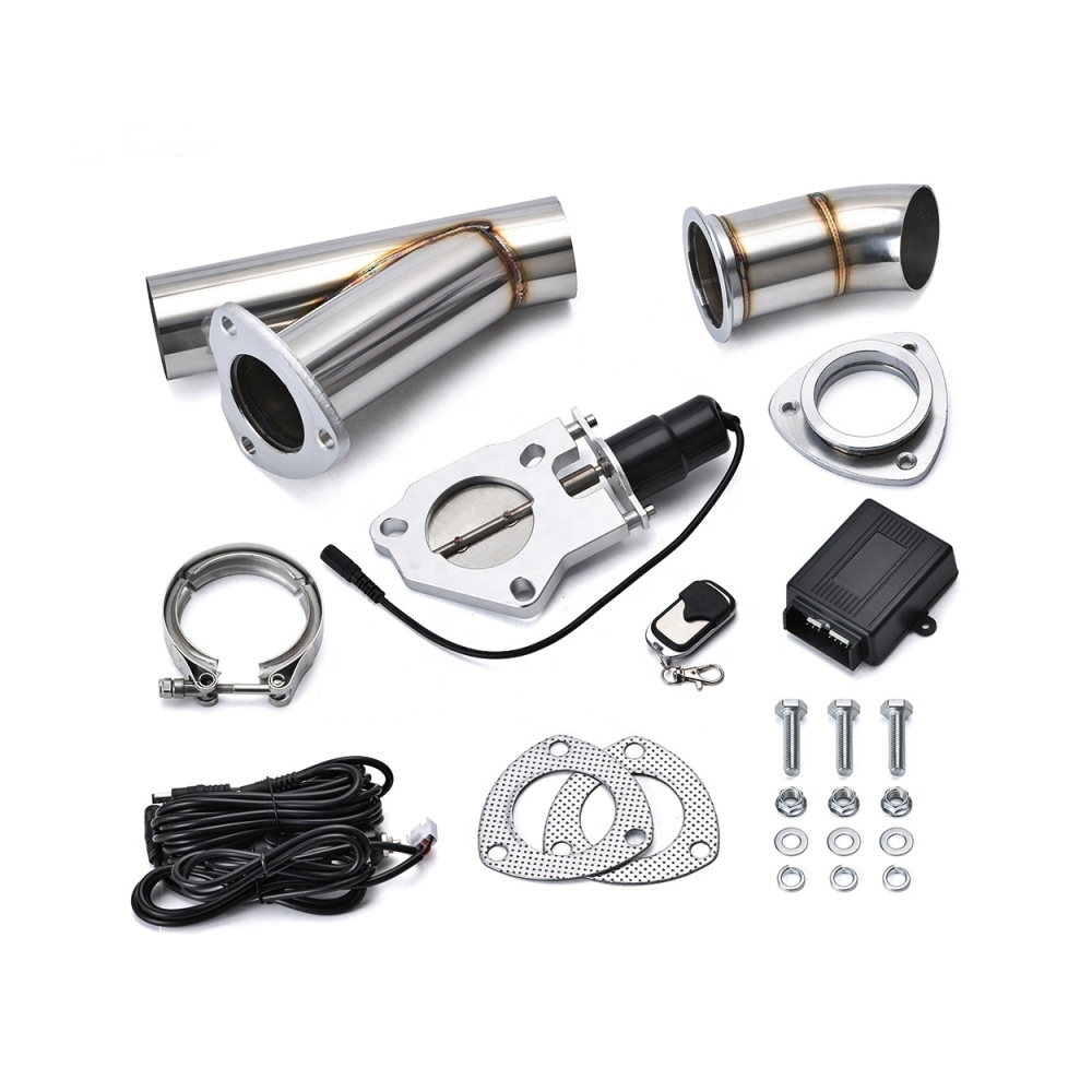 cut off valve evacuare 76mm telecomanda inox clapeta evacuare auto [2]