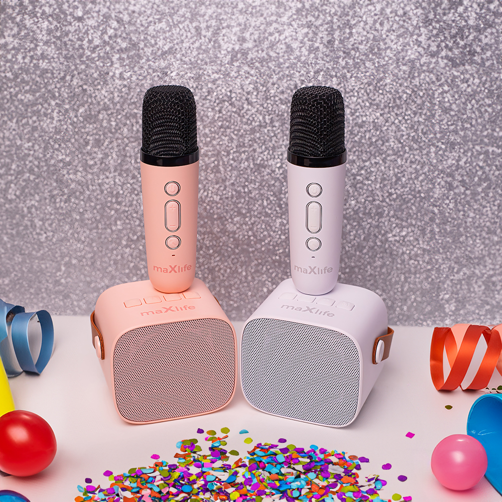 Kit Karaoke Maxlife Bluetooth karaoke speaker MXKS-100 white [3]